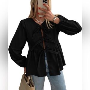 Elegant Black Women's Top